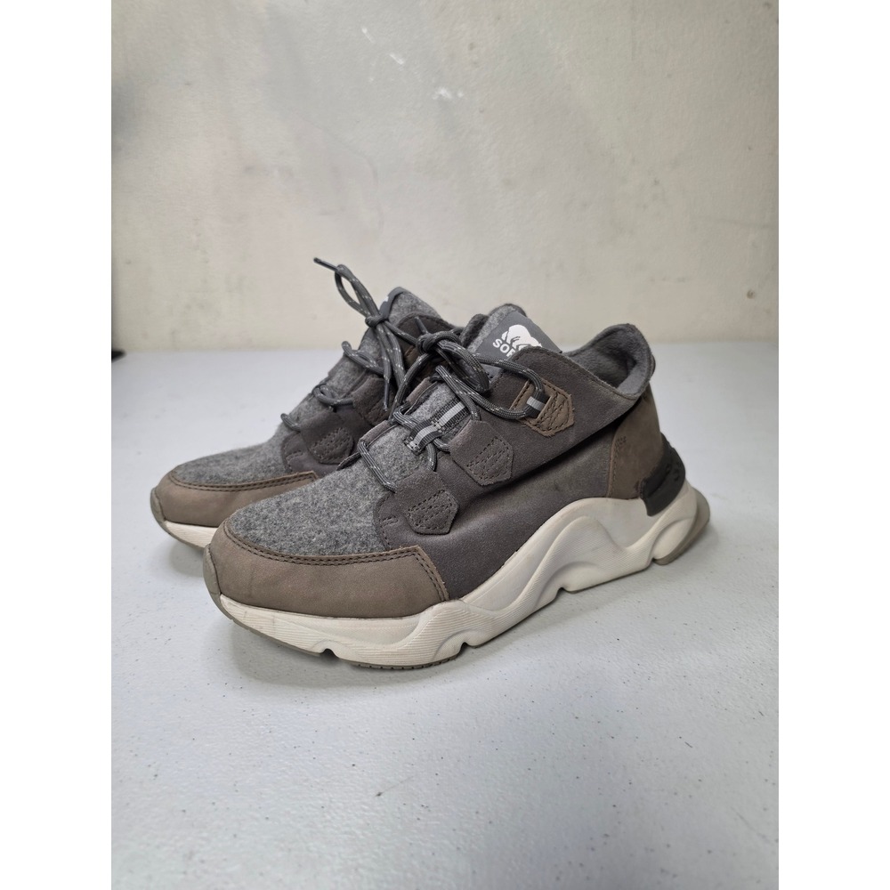 Sorel Kinetic RNEGD Sport Waterproof Sneakers Grey Brown Womens 8